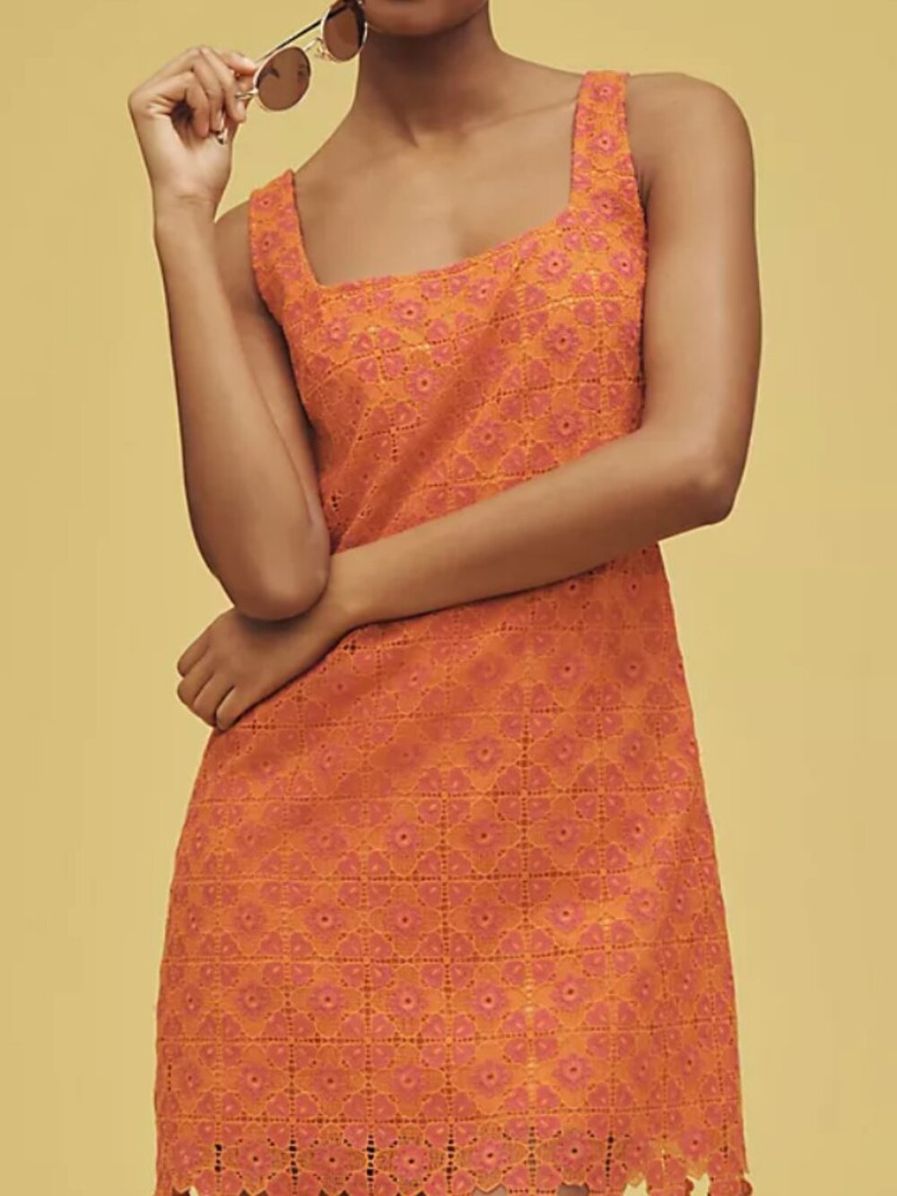 NWOT Anthro Maeve Square-Neck Mini Shift Dress